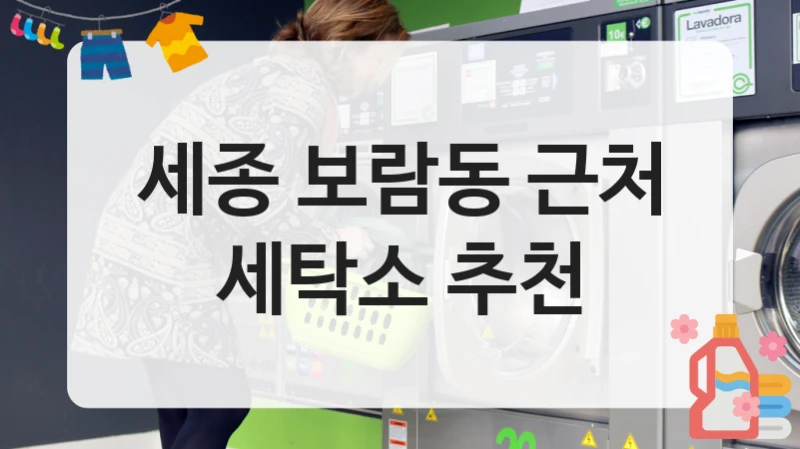 세종 보람동 근처 세탁소 추천
