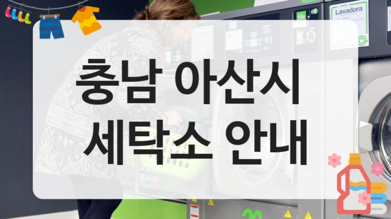 아산시 추천하는 세탁소 리스트, 이용 요금 안내까지