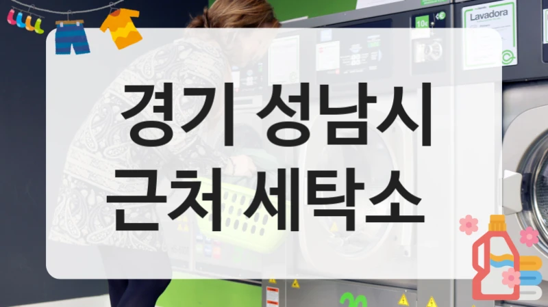 경기 성남시 근처 세탁소