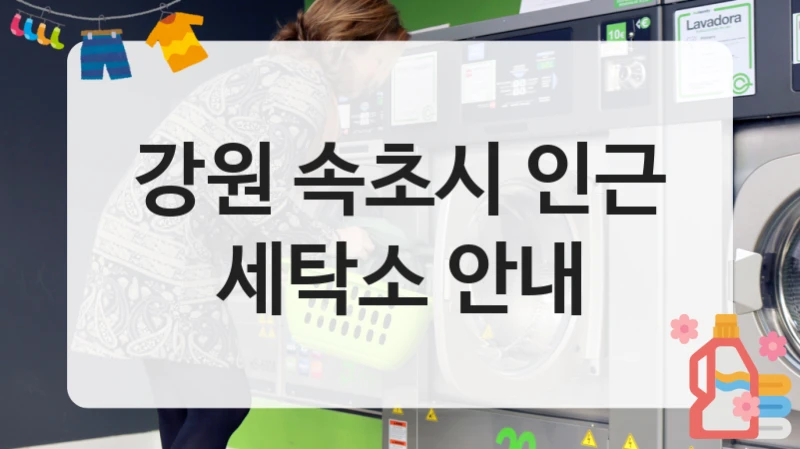 강원 속초시 전문가가 운영하는 세탁소 인기 장소, 이용요금 안내