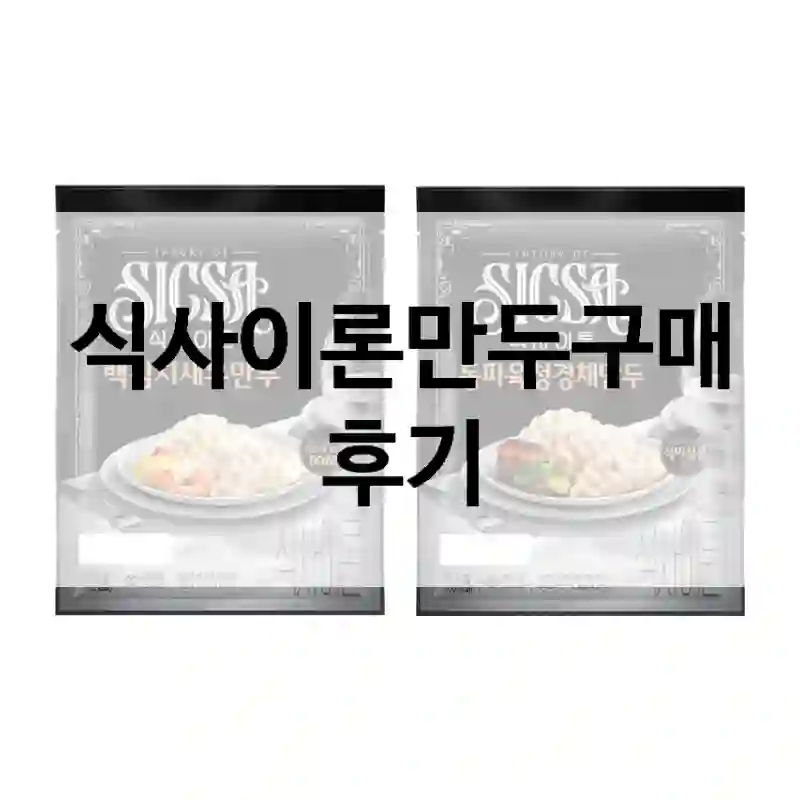 식사이론만두구매 후기