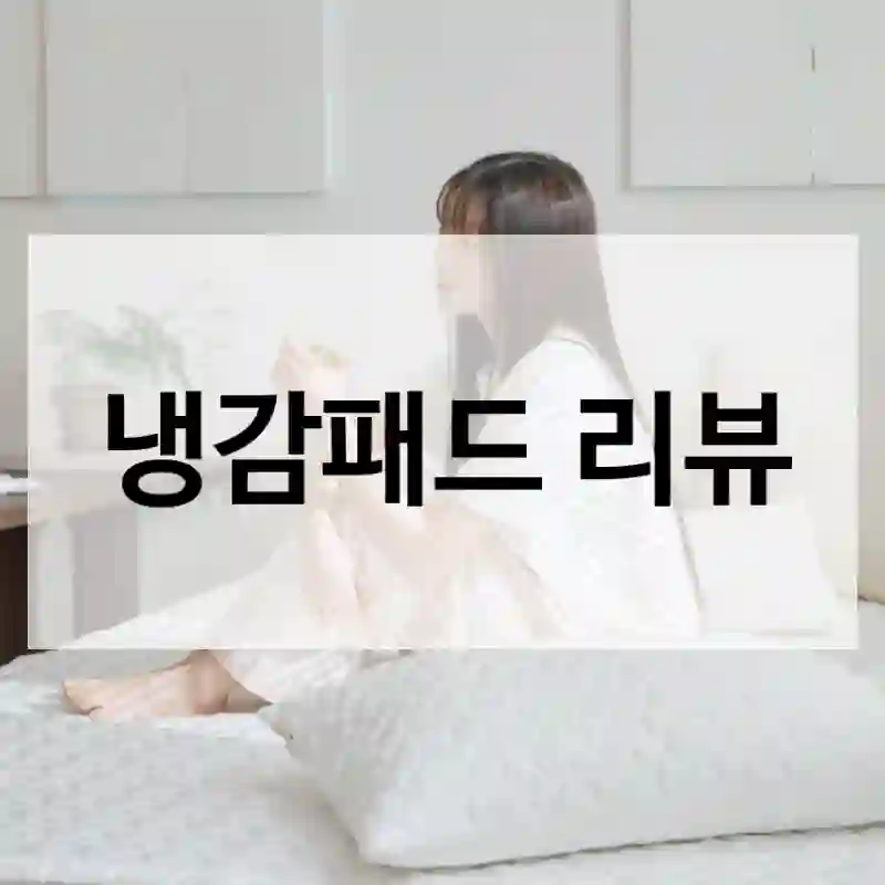 냉감패드 리뷰