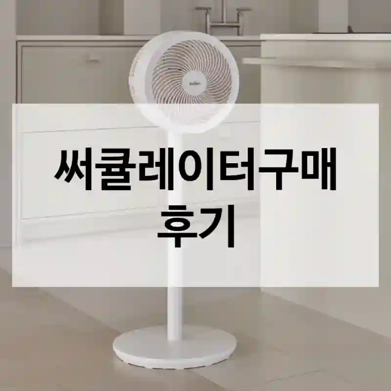 써큘레이터구매 후기