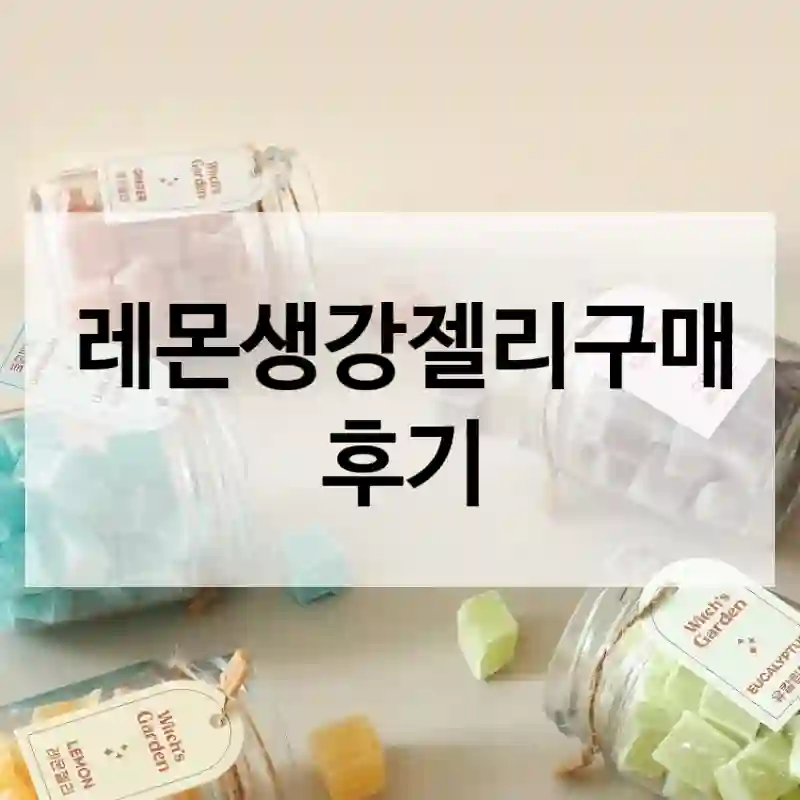 레몬생강젤리구매 후기