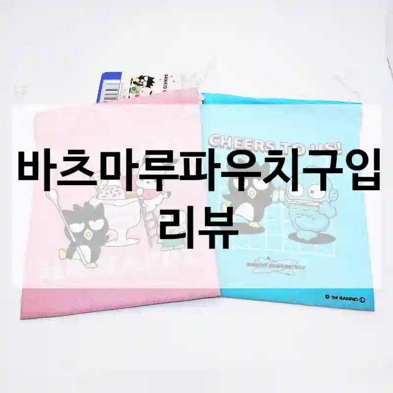 산리오 바츠마루파우치 고른 이유 공개