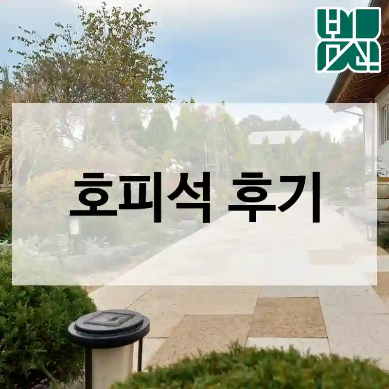 호피석 후기