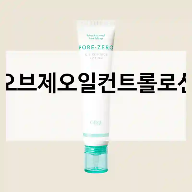 처음 사용한 OBGE “오브제오일컨트롤로션” 리뷰