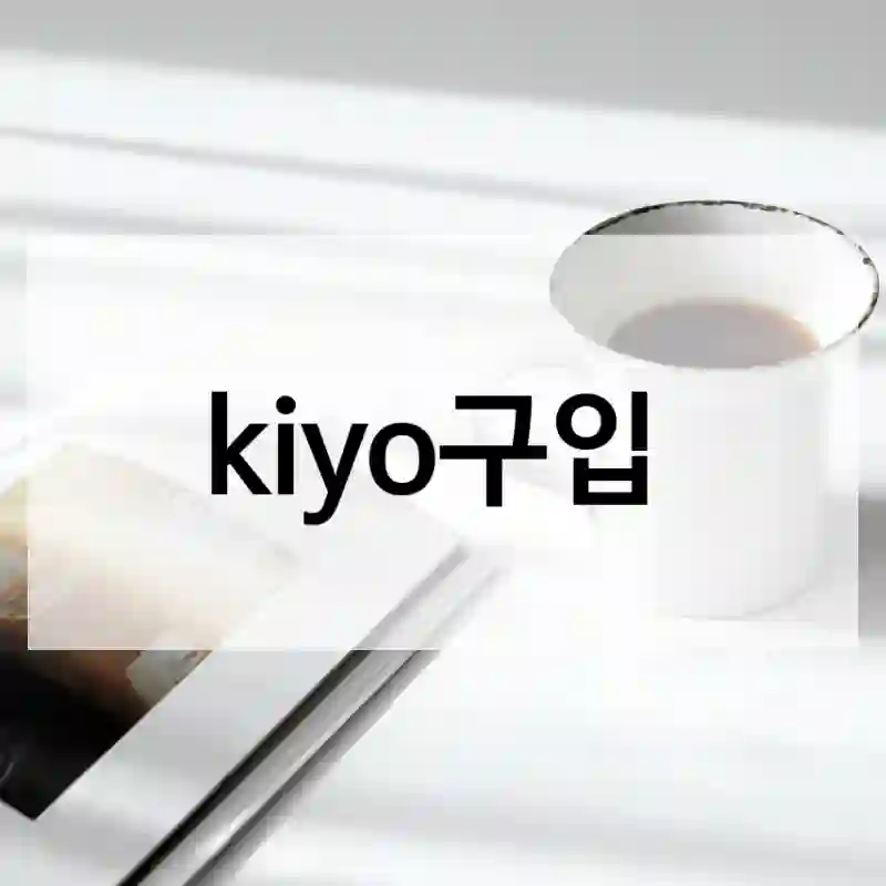 개인적으로 써본 “kiyo”, 장단점 총정리