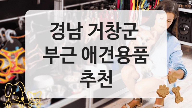 경남 거창군 
부근 애견용품 추천