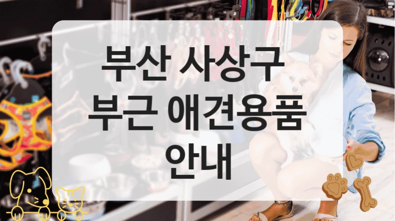 부산 사상구 
부근 애견용품 안내