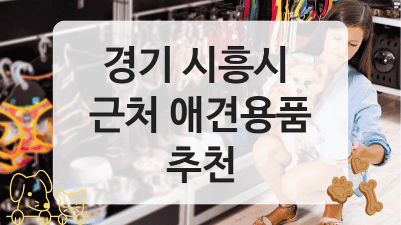 경기 시흥시 고객 만족도 높은 반려견 용품점 정리
