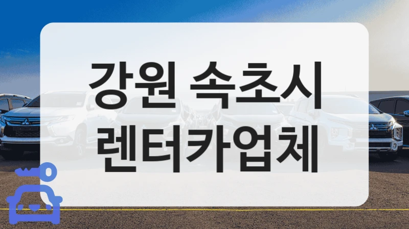 강원 속초시 렌터카업체