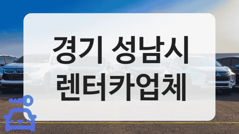경기 성남시 렌터카업체