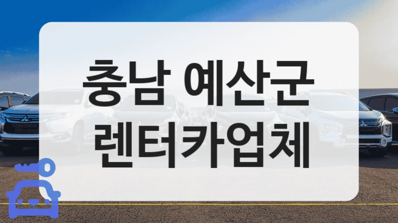 충남 예산군 렌터카업체