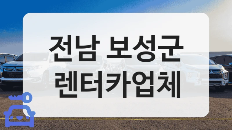 전남 보성군 렌터카업체